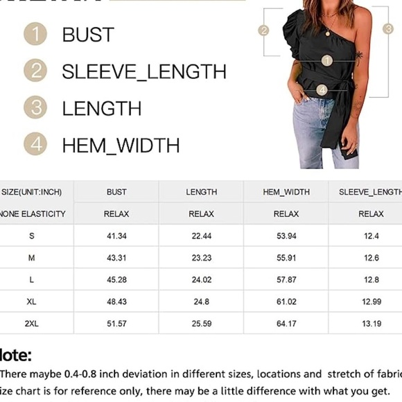 Asymmetric Puff Sleeve Tie Top *Host Pick* - Picture 4 of 4